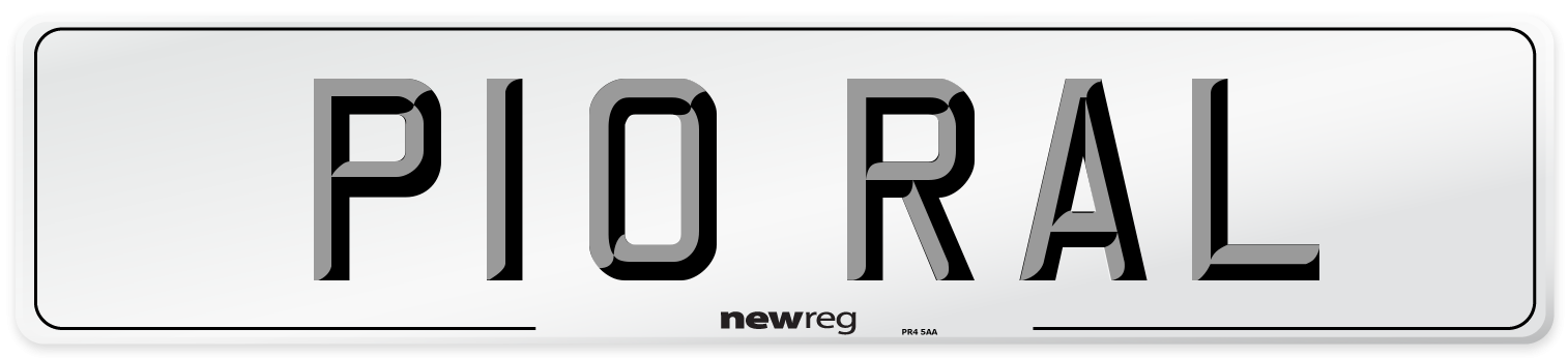 P10 RAL Number Plate from New Reg